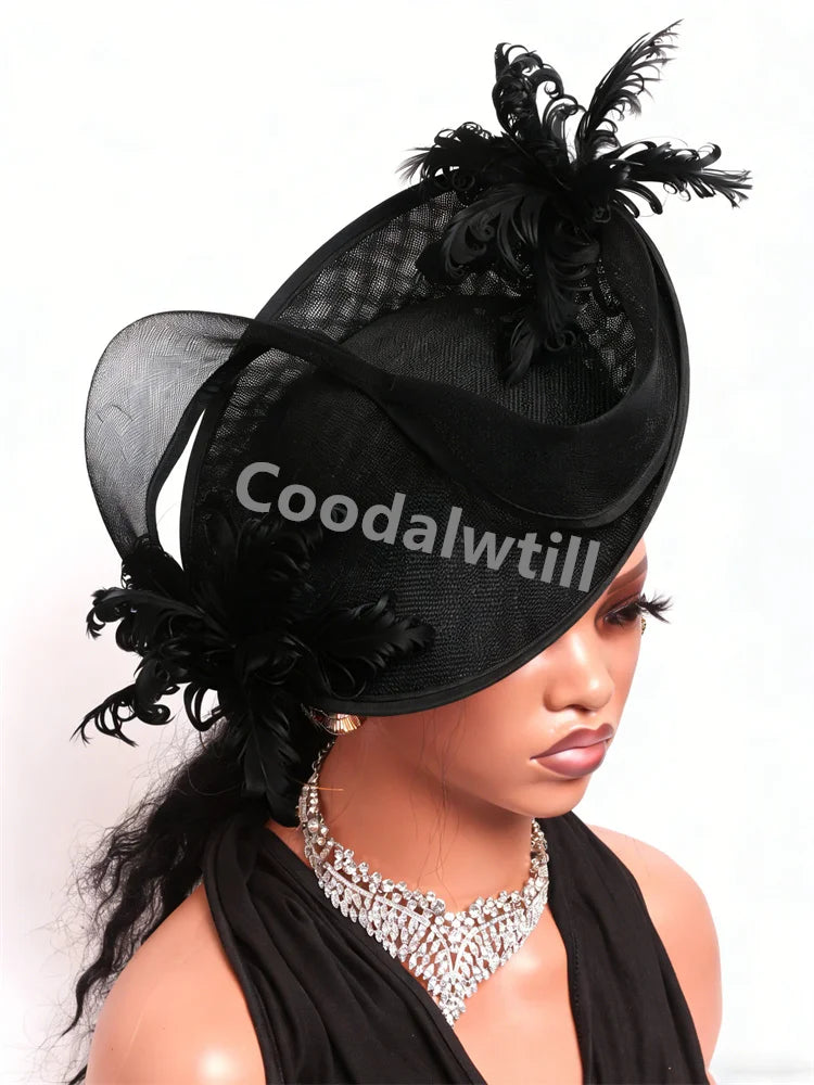 Women's Fascinator Derby Headpiece Feather Fancy Caps