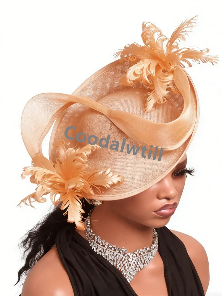 Women's Fascinator Derby Headpiece Feather Fancy Caps
