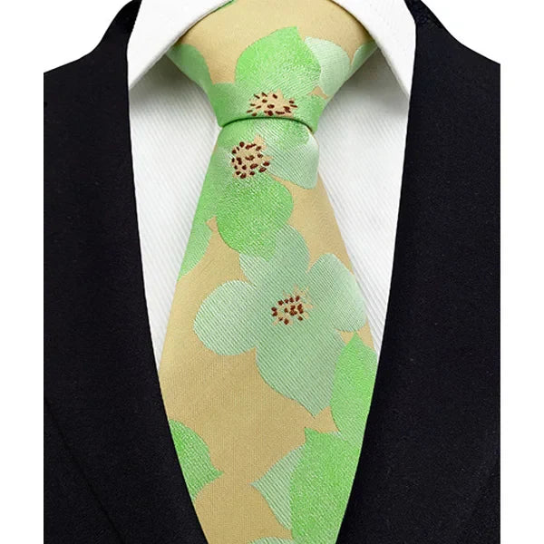 41 Colors 8CM Mens Ties Green Blue Plaid Stripes Floral Classic Business Jacquard Woven Neck ties For Wedding and Party