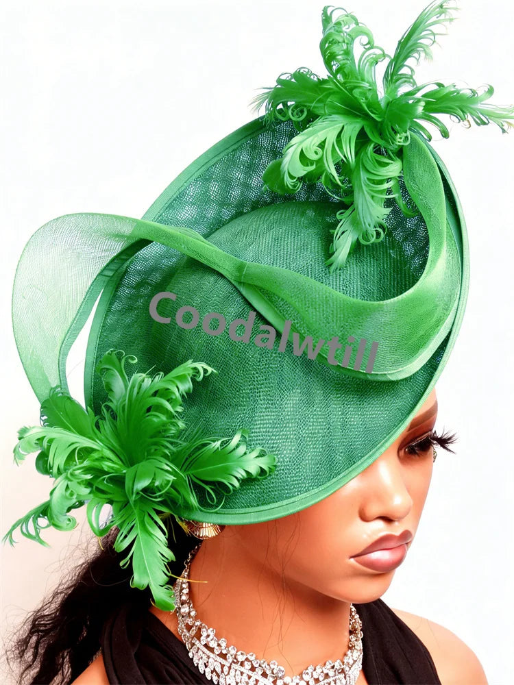 Women's Fascinator Derby Headpiece Feather Fancy Caps