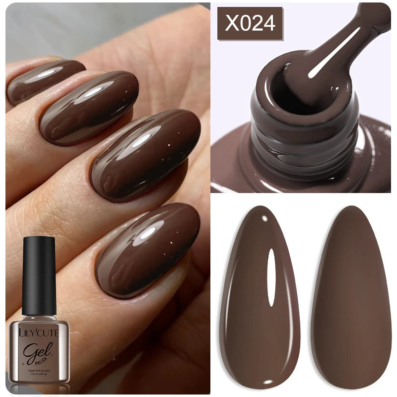 UV Gel Nail Polish | Brown Red Purple Coffee Shades | HotTrendyPicks