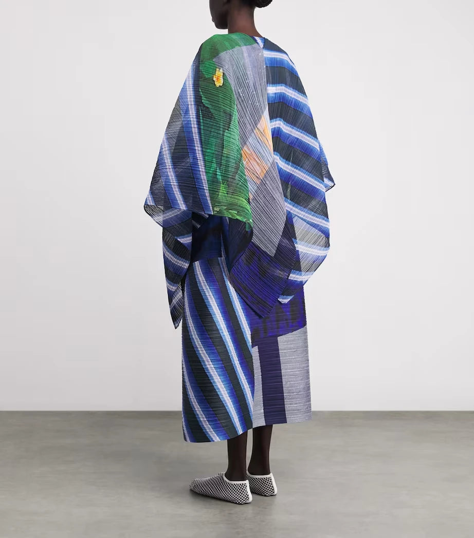 Miyake Fold Spring/Summer New Product Printed Women's Cloak