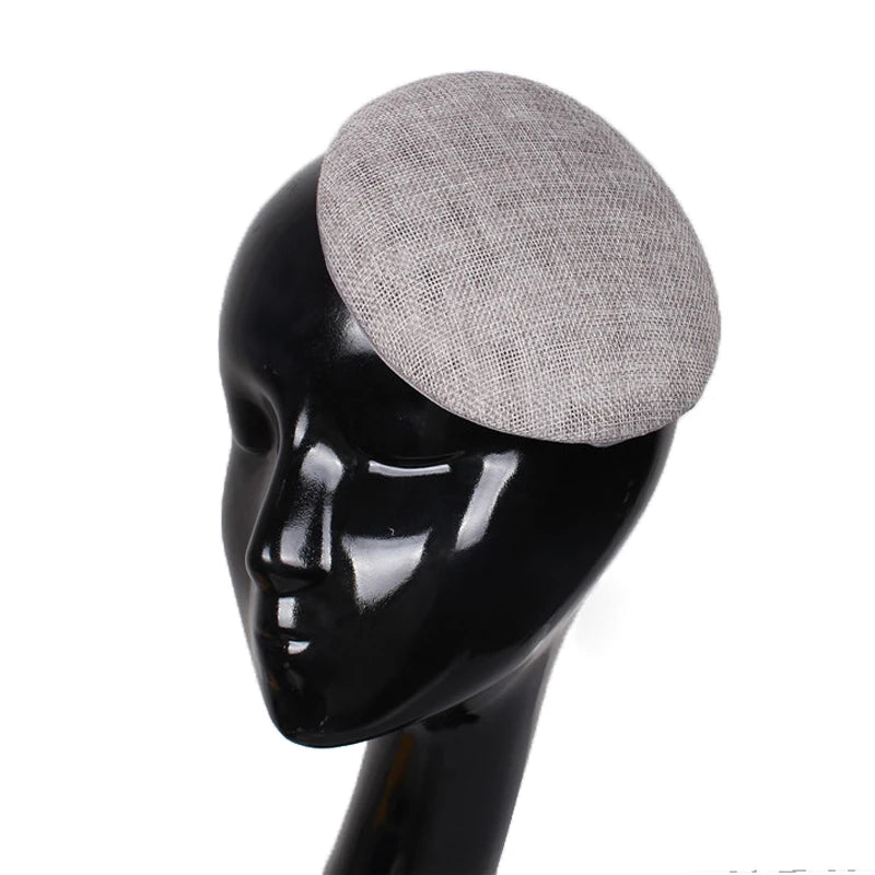 Women's Fascinator Hat With Rose Flower  Elegant Weddings Pillbox Cap Beautiful Luxury Derby Hat Chapeau