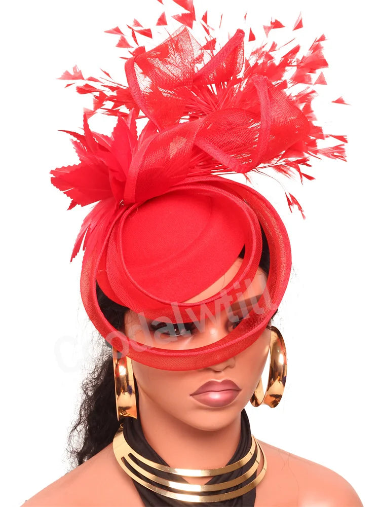 Wedding Mesh Pillbox Fascinator Hat Ladies Bride Kentucky Wedding Headwear Cocktail Church Party Chapeau Cap With Feather Clips