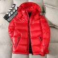 High Quality Outdoor Windproof Hooded Shiny Down Mens Jackets