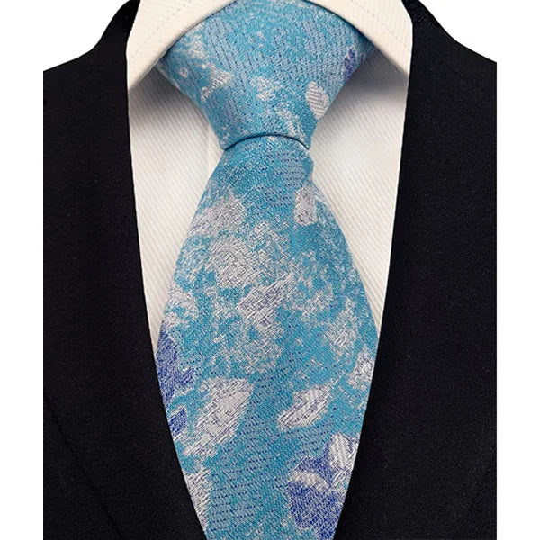 41 Colors 8CM Mens Ties Green Blue Plaid Stripes Floral Classic Business Jacquard Woven Neck ties For Wedding and Party