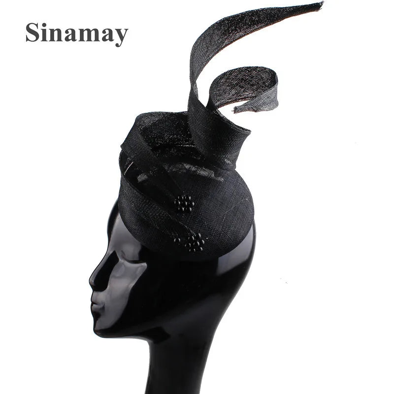 Women's Sinamay Fascinator Millinery Hat Cocktail Party Tea Chapeau Headbands