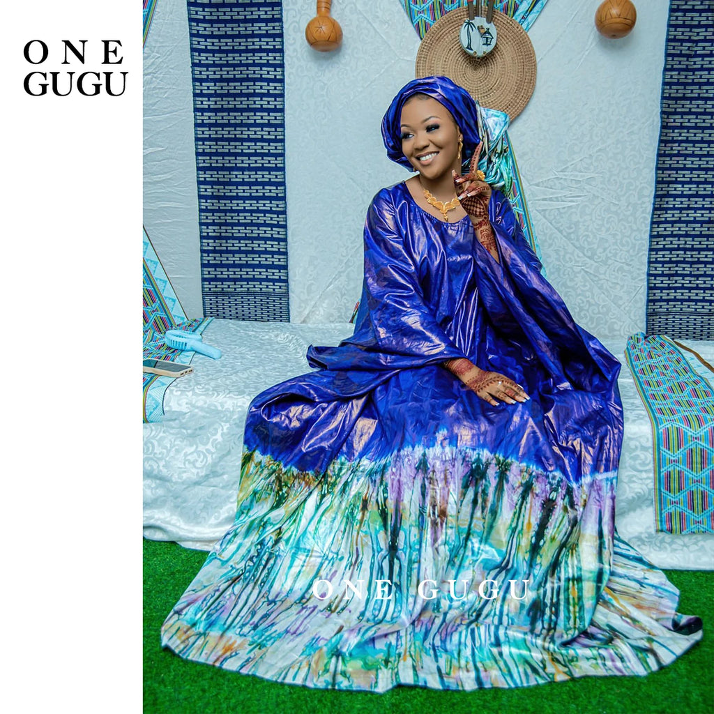 Unique Perfumed First Quality African Dashiki Basin Dress Nigerian Origianl Printing Bazin Riche Wedding Party Boubou Robe