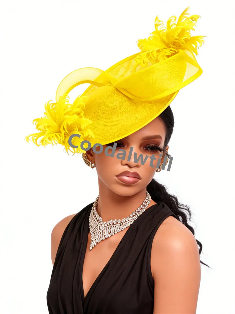 Women's Fascinator Derby Headpiece Feather Fancy Caps