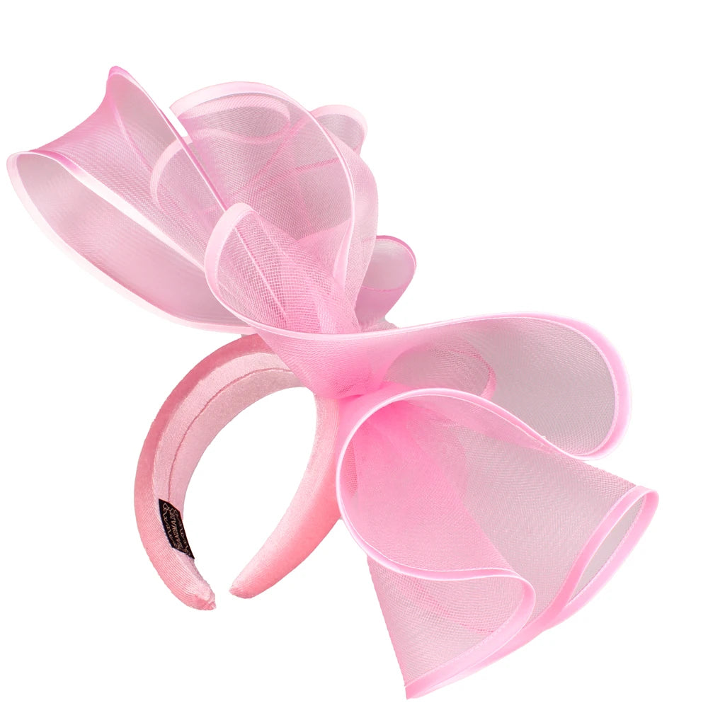 Solid Color Mesh Fascinator Wedding Hat Chapeau Cap - Women's Hairband Bride Headwear for Cocktail Tea Party Wild Hair Accessory