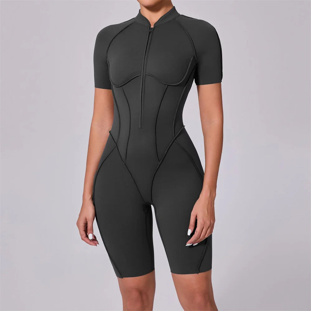 Yoga Set Sports Fitness Hollow Back Skinny Women One-Piece Jumpsuits Workout Legging Clothing Gym Bodysuit  XP83
