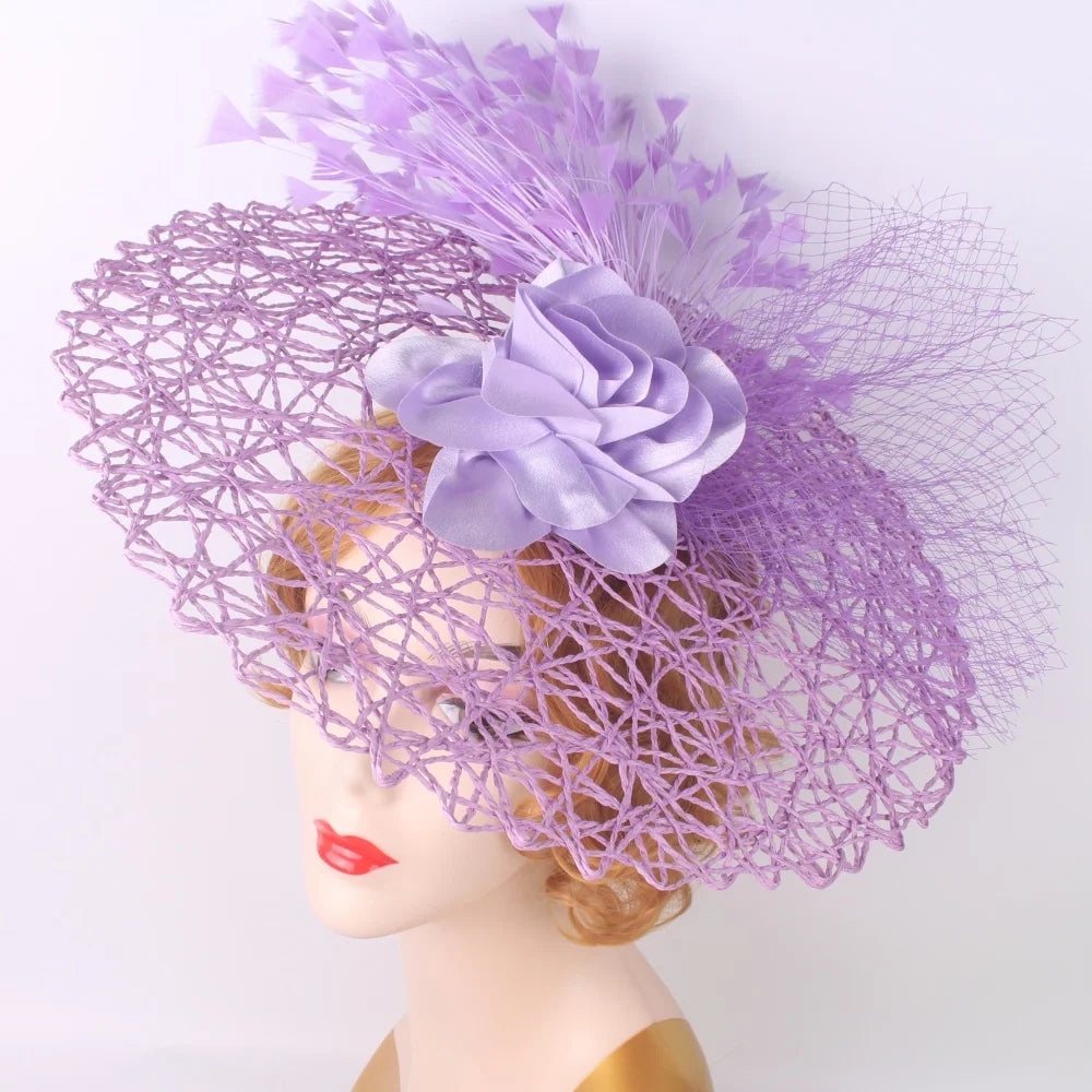 Floral Fascinator Headpiece - Bridal & Occasion Pillbox Hat