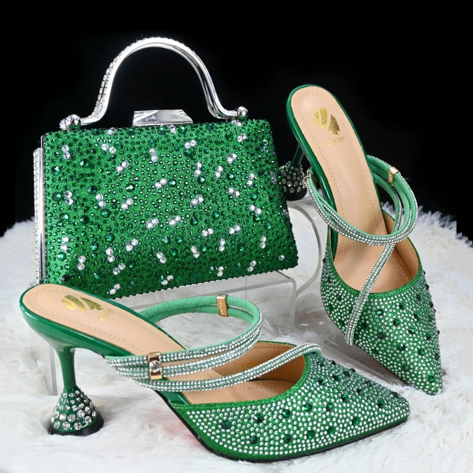 High Quality Italian Women's Shoes And Bag Set For Party