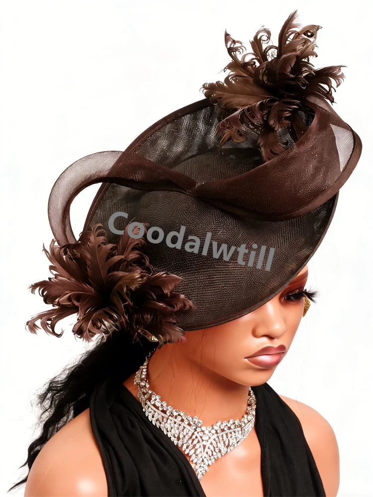 Women's Fascinator Derby Headpiece Feather Fancy Caps