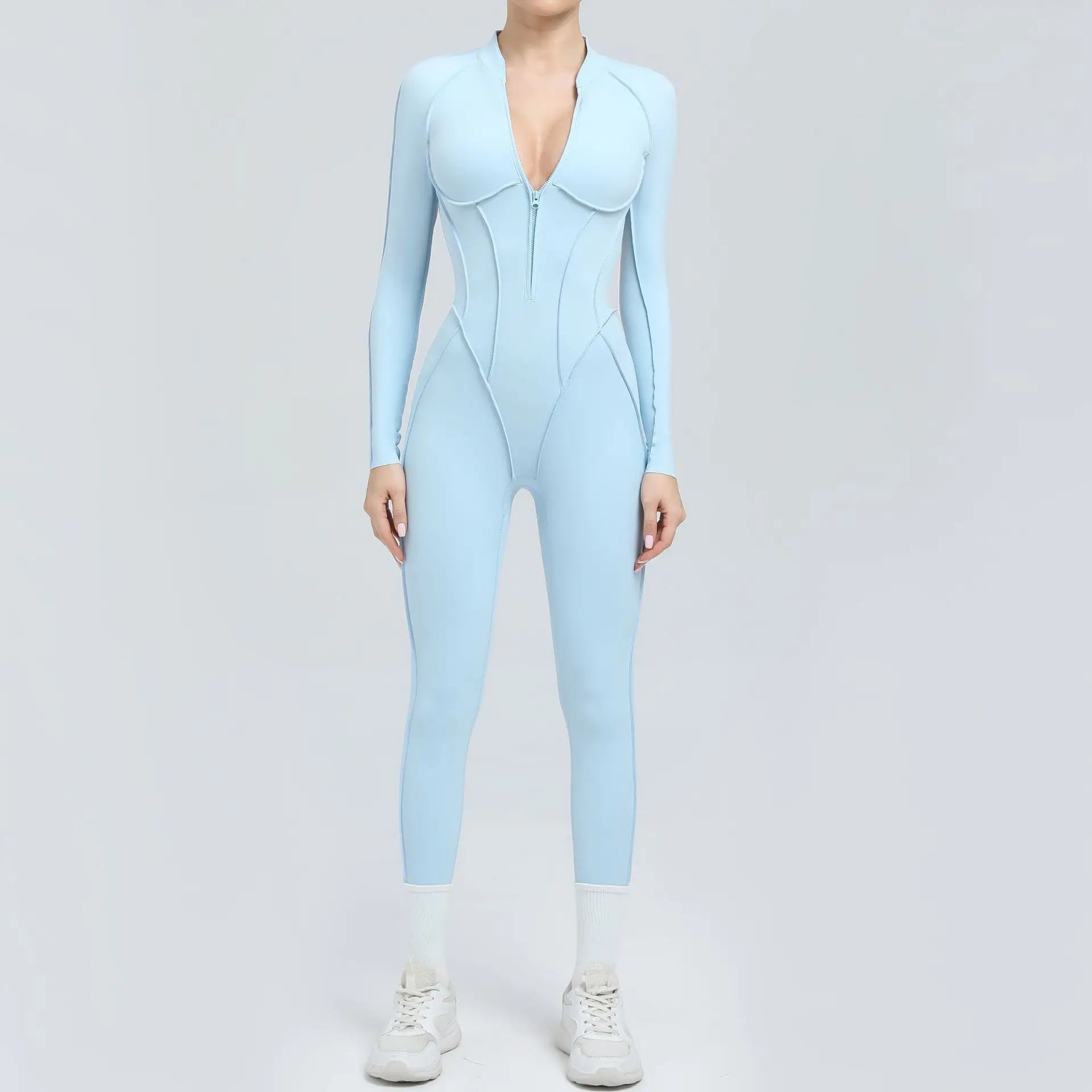 Yoga Set Sports Fitness Hollow Back Skinny Women One-Piece Jumpsuits Workout Legging Clothing Gym Bodysuit  XP83