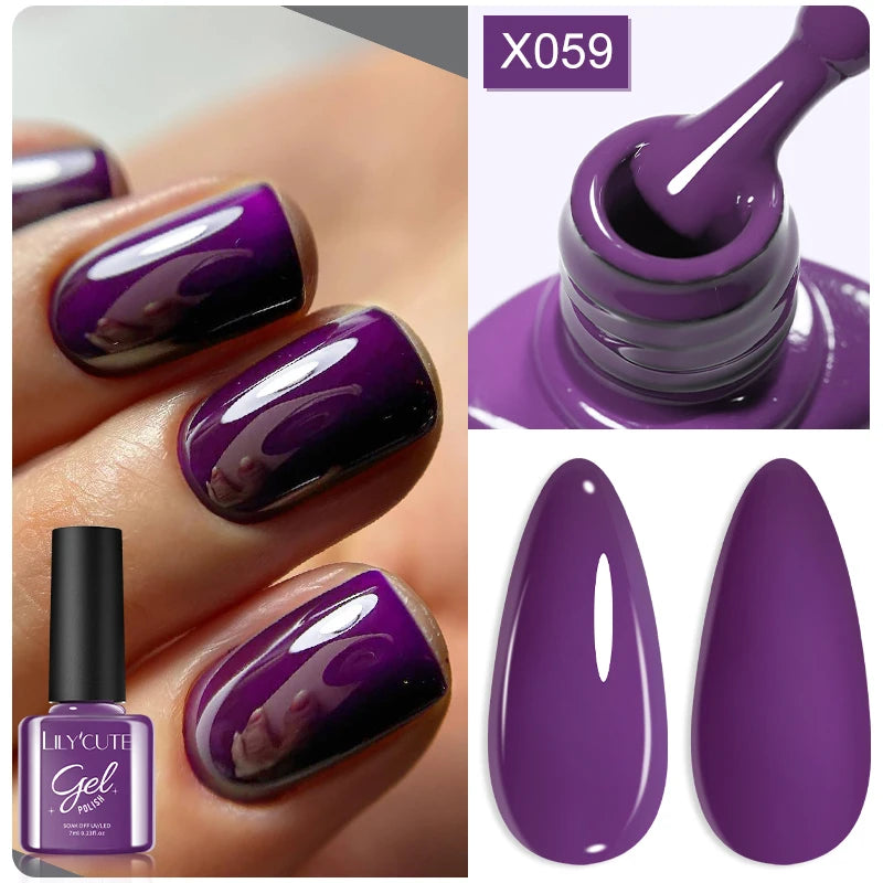 UV Gel Nail Polish | Brown Red Purple Coffee Shades | HotTrendyPicks