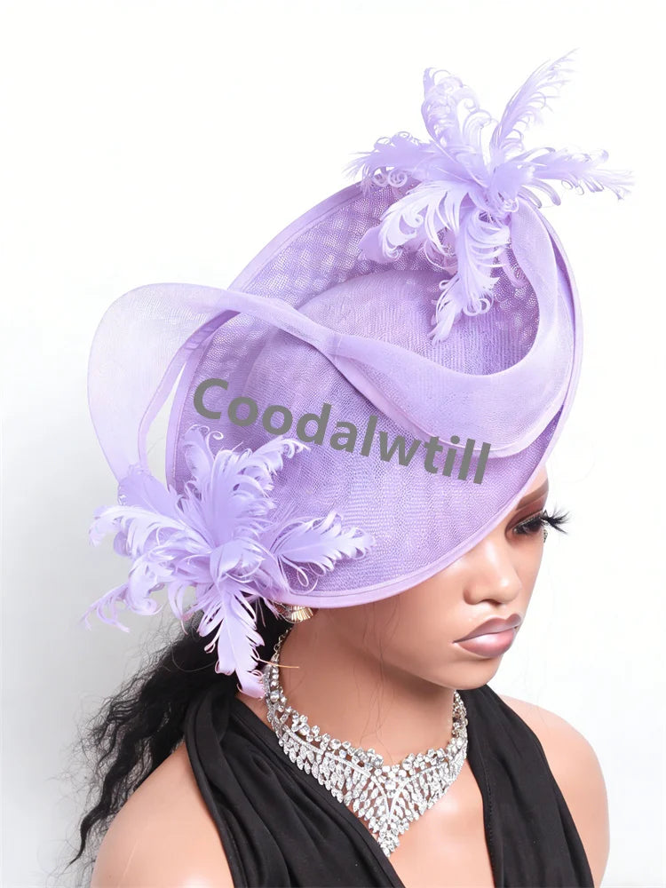 Women's Fascinator Derby Headpiece Feather Fancy Caps