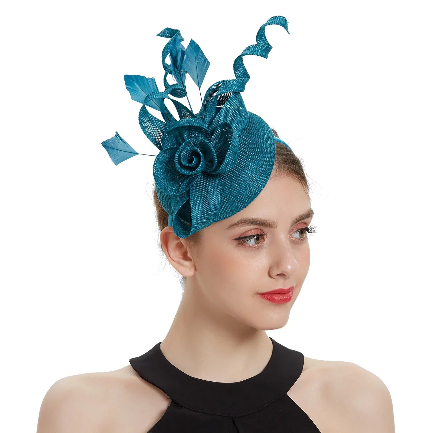 2025 Women Fascinator Hat Folding accessories Headband Bridal Hair Clip Accessories Kentucky Derby Cocktail Party Festival Hat