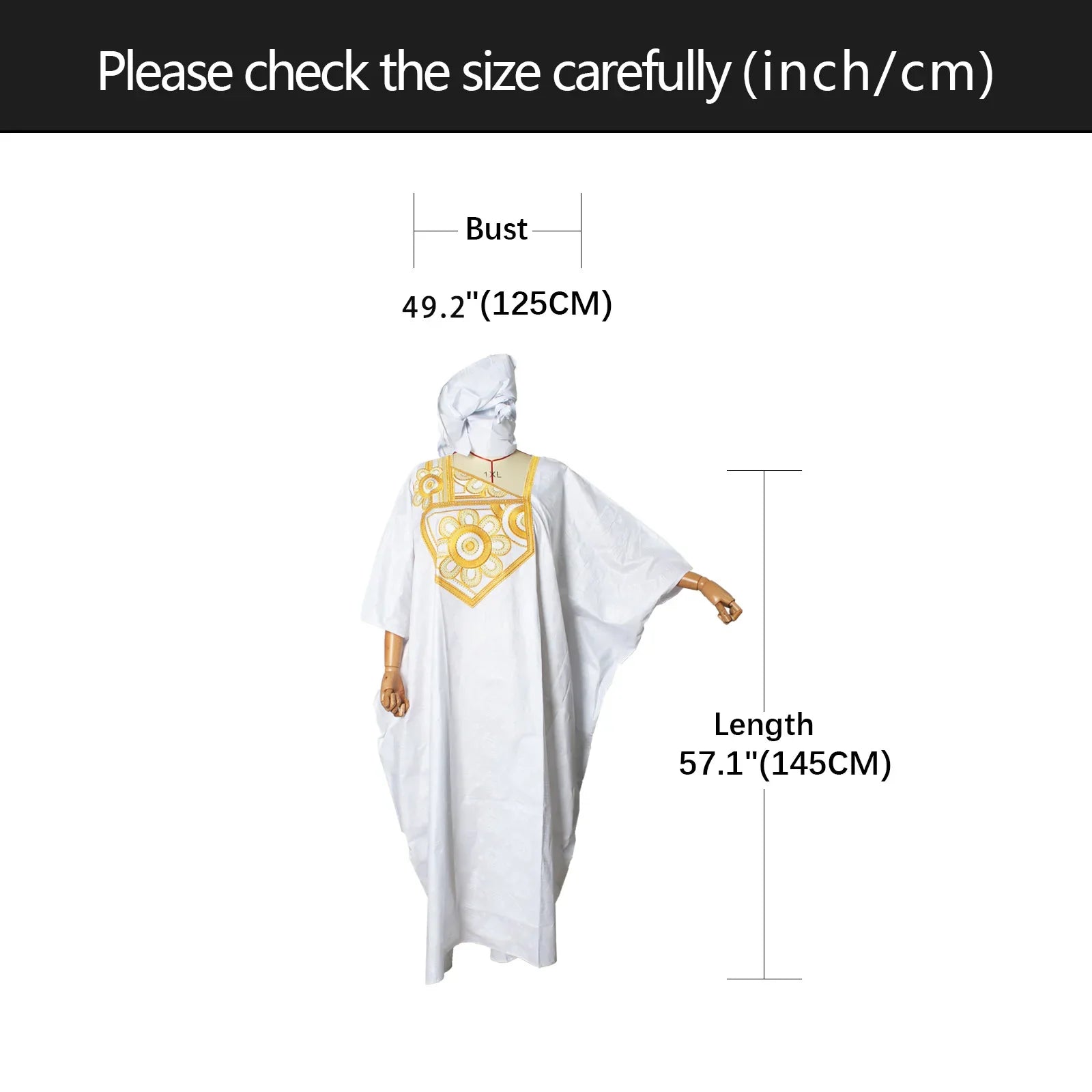 African Attire For Women Bazin Riche Embroidery Plus Size Elegant Party Church Dress