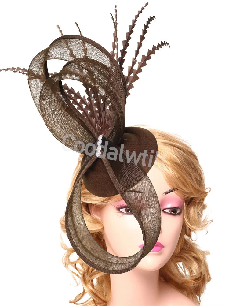 Women Vintage Pillbox Cap Headband Elegant Cocktail Kentucky Headpiece Fascinators