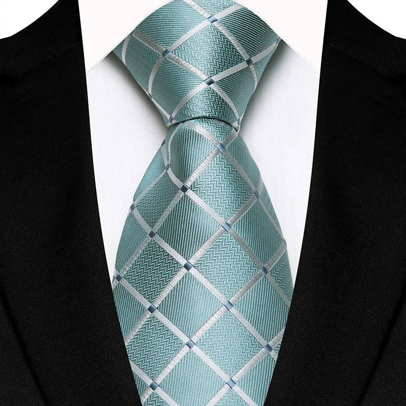41 Colors 8CM Mens Ties Green Blue Plaid Stripes Floral Classic Business Jacquard Woven Neck ties For Wedding and Party