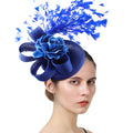 Purple Fascinator Hat For With Rose Flower  Elegant Weddings Pillbox Cap Beautiful Luxury Party Derby Hat Femme Mariage Chapeau