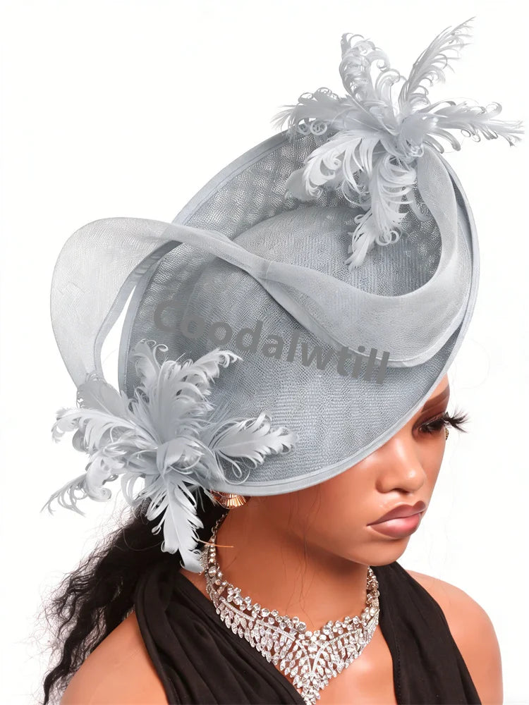 Women's Fascinator Derby Headpiece Feather Fancy Caps
