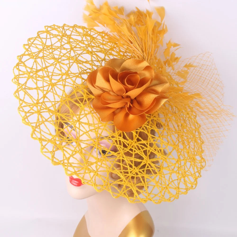 Floral Fascinator Headpiece - Bridal & Occasion Pillbox Hat