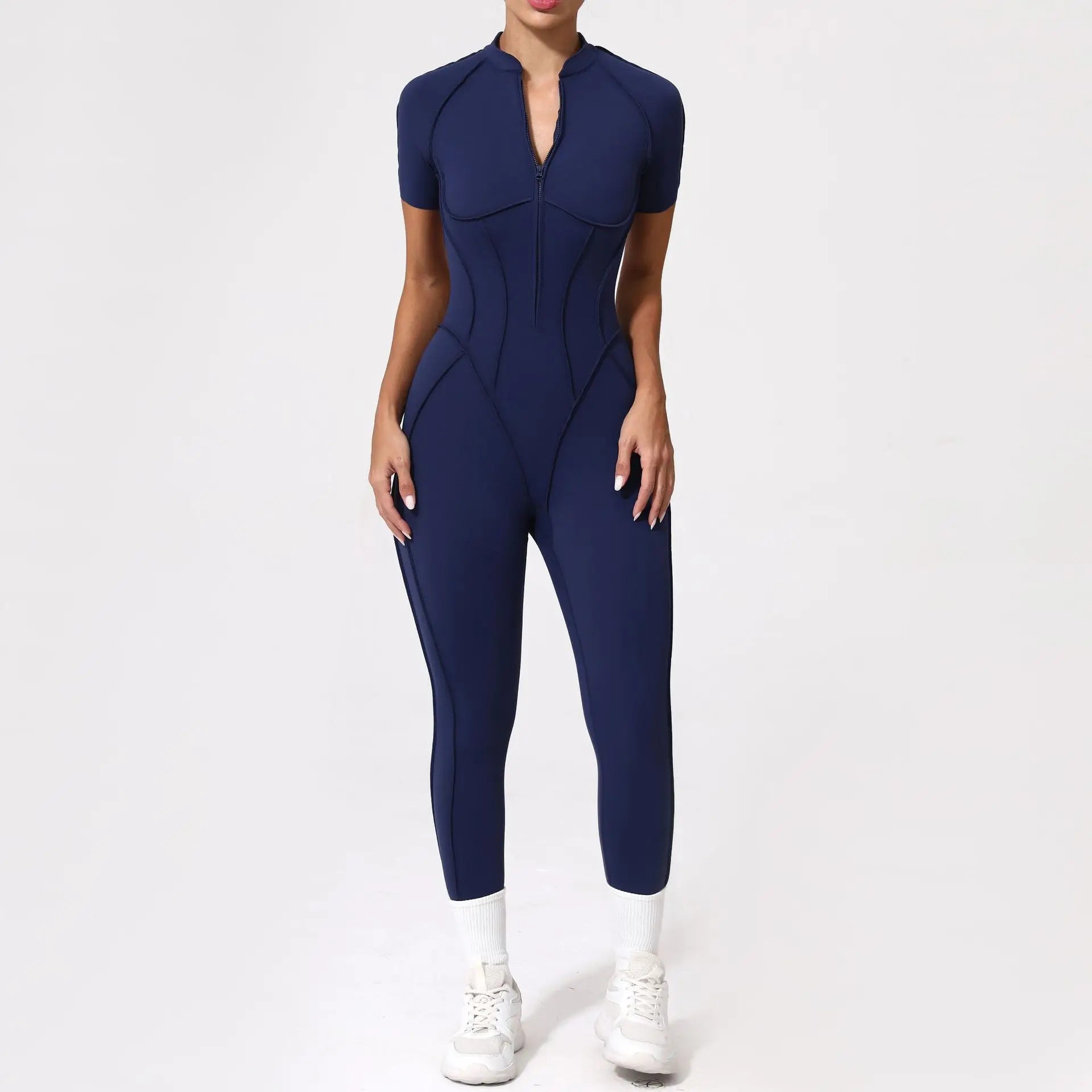 Yoga Set Sports Fitness Hollow Back Skinny Women One-Piece Jumpsuits Workout Legging Clothing Gym Bodysuit  XP83