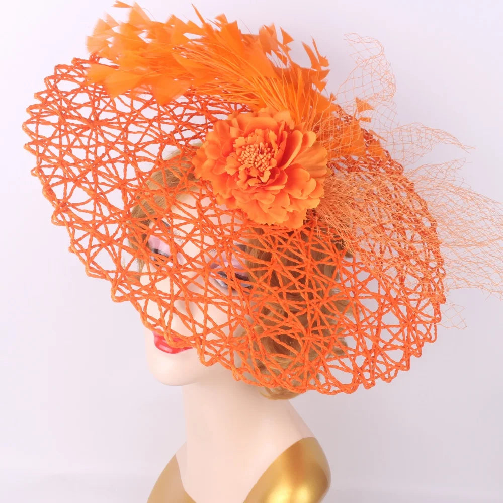 Floral Fascinator Headpiece - Bridal & Occasion Pillbox Hat