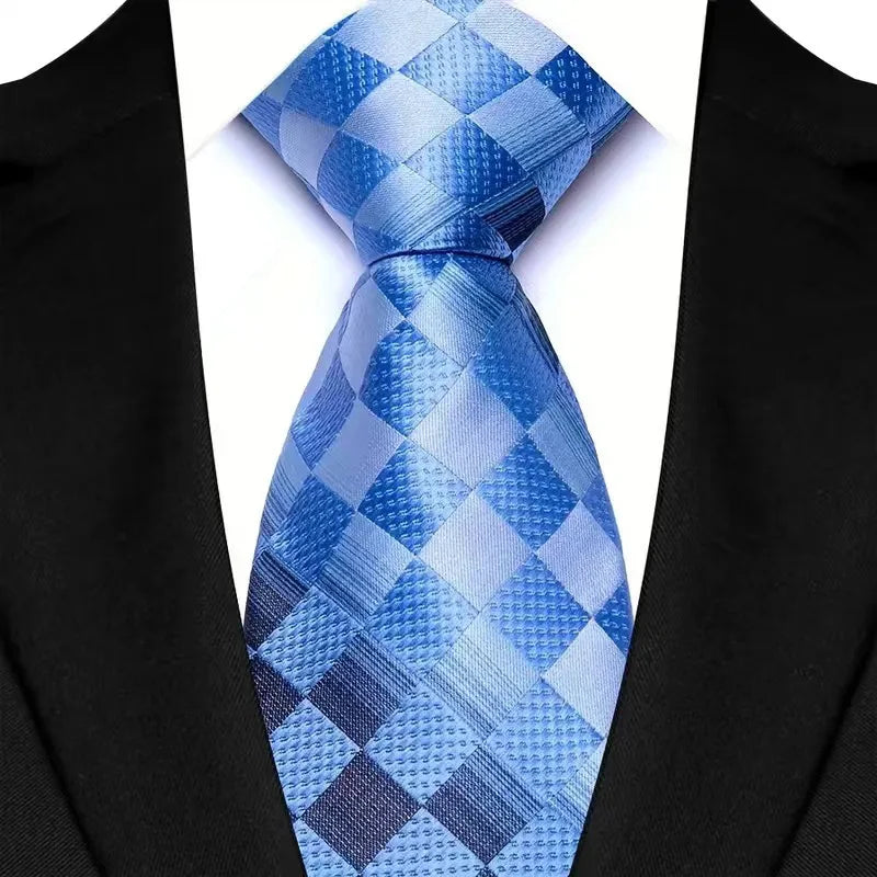 41 Colors 8CM Mens Ties Green Blue Plaid Stripes Floral Classic Business Jacquard Woven Neck ties For Wedding and Party