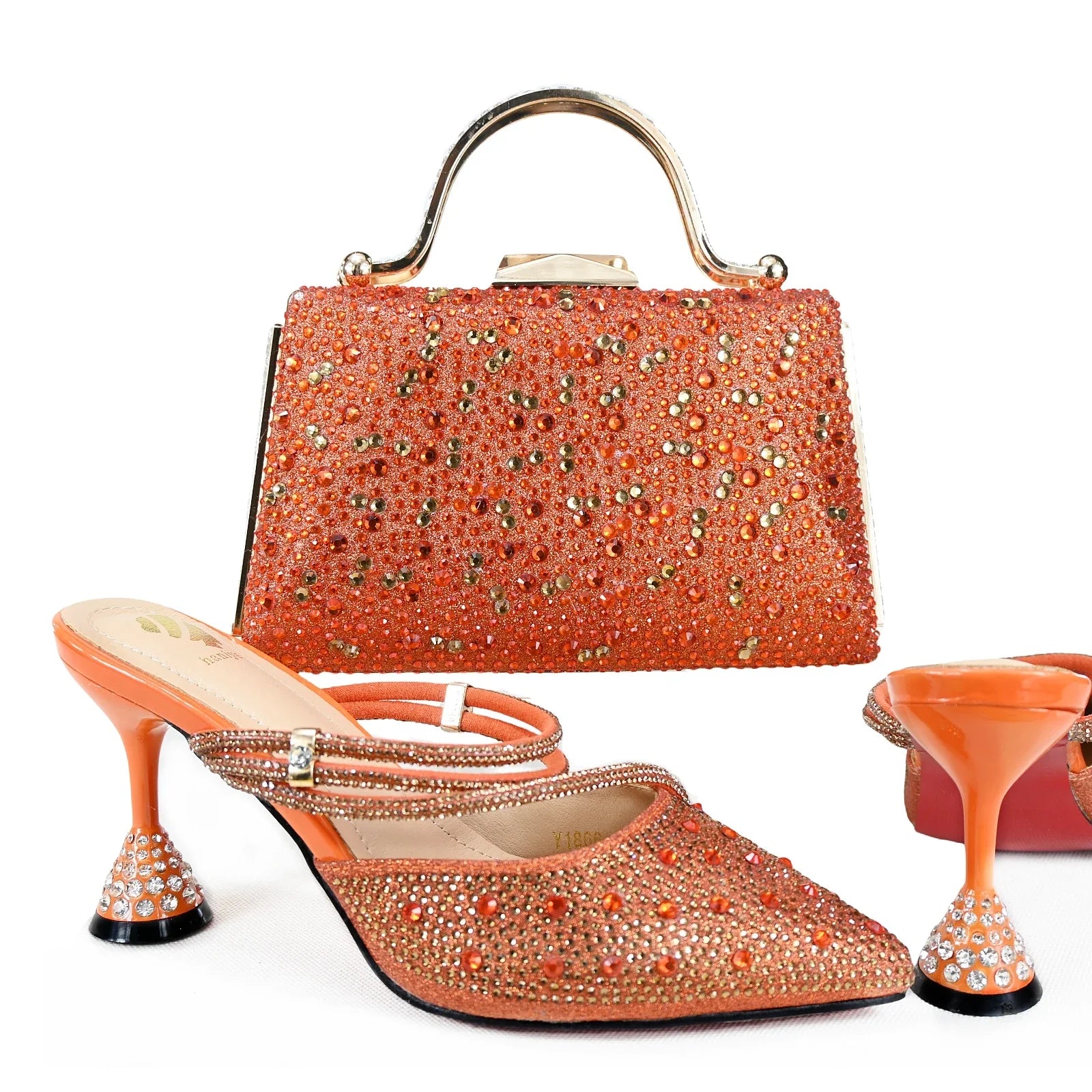 High Quality Italian Women's Shoes And Bag Set For Party
