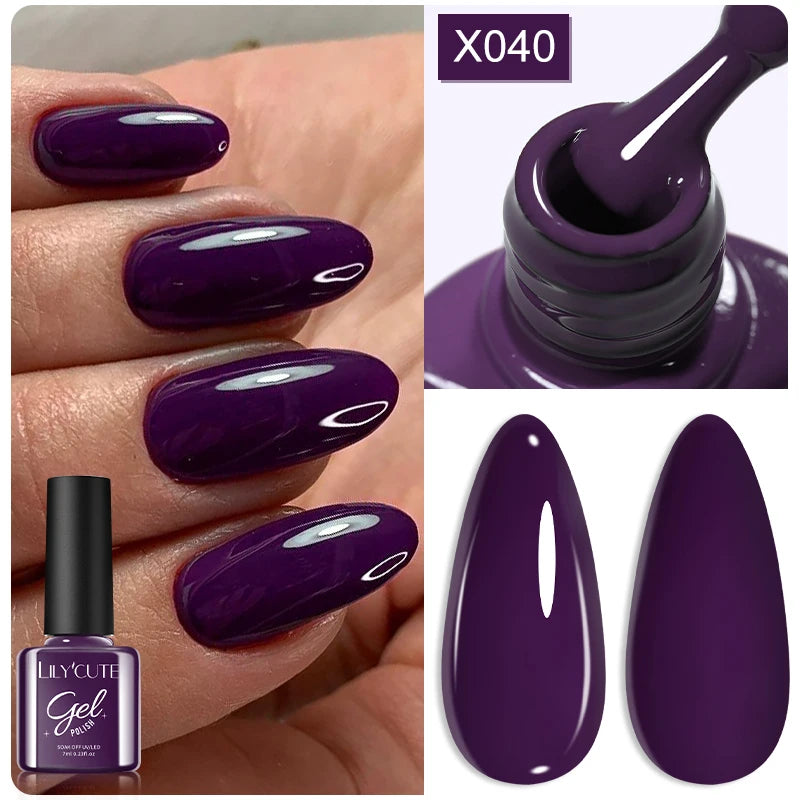 UV Gel Nail Polish | Brown Red Purple Coffee Shades | HotTrendyPicks