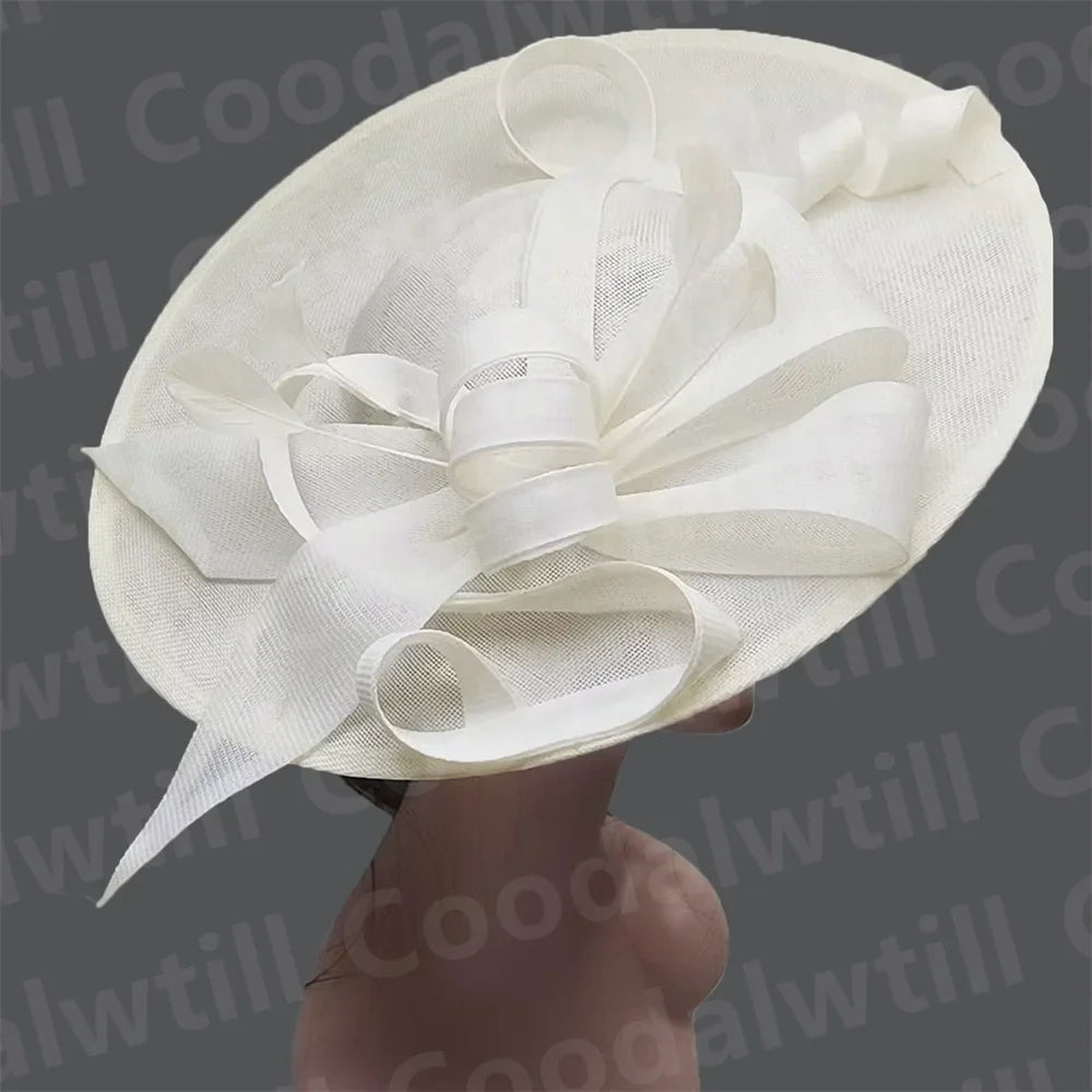 Royal Ascot Big Fascinators Hat Women Party Tea Fancy Millinery Cap Elegant Ladies Wedding Event Headpiece Headband Party Hats
