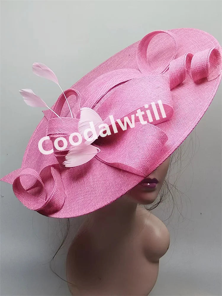 Royal Ascot Big Fascinators Hat Women Party Tea Fancy Millinery Cap Elegant Ladies Wedding Event Headpiece Headband Party Hats