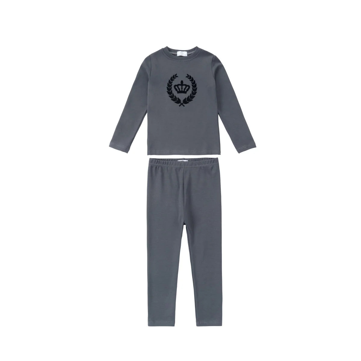 AP 2025 AW Royal velvet crown cotton pj children fashion family matching clothes kids boys girls autumn winter casual clothing