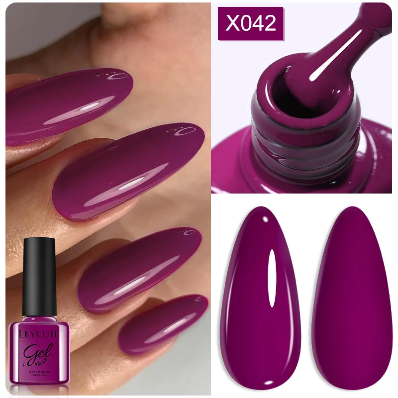 UV Gel Nail Polish | Brown Red Purple Coffee Shades | HotTrendyPicks