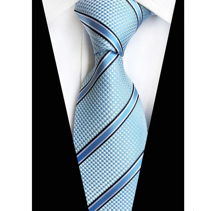 41 Colors 8CM Mens Ties Green Blue Plaid Stripes Floral Classic Business Jacquard Woven Neck ties For Wedding and Party