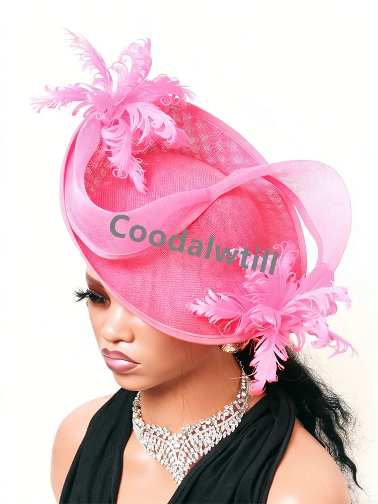 Women's Fascinator Derby Headpiece Feather Fancy Caps