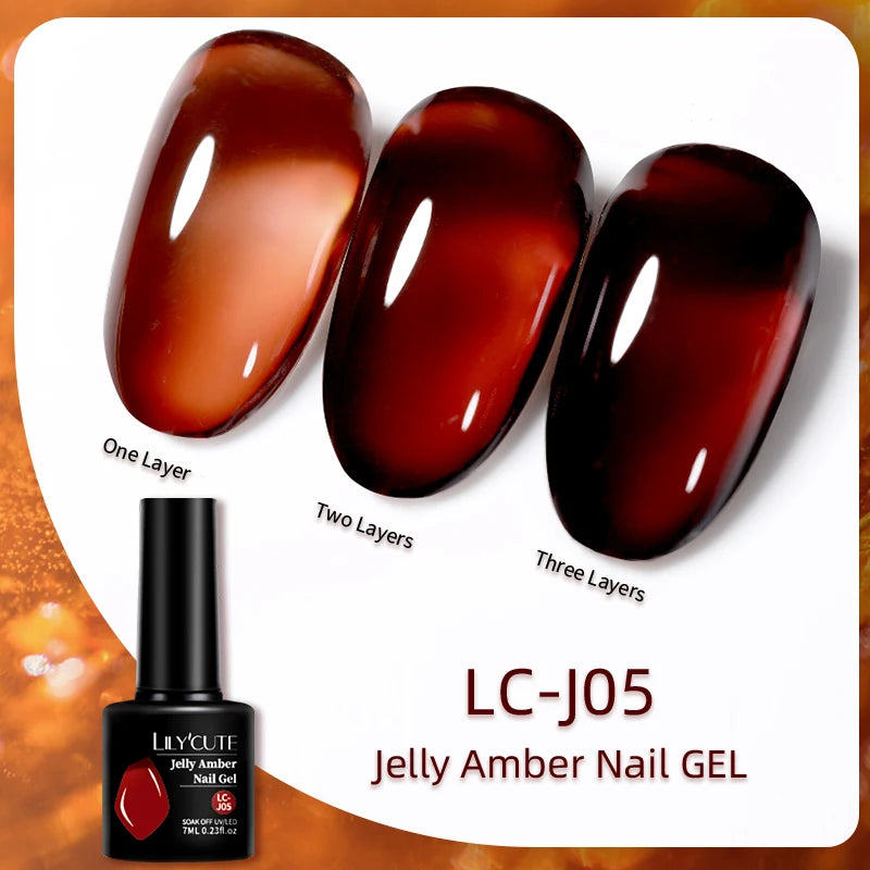 UV Gel Nail Polish | Brown Red Purple Coffee Shades | HotTrendyPicks