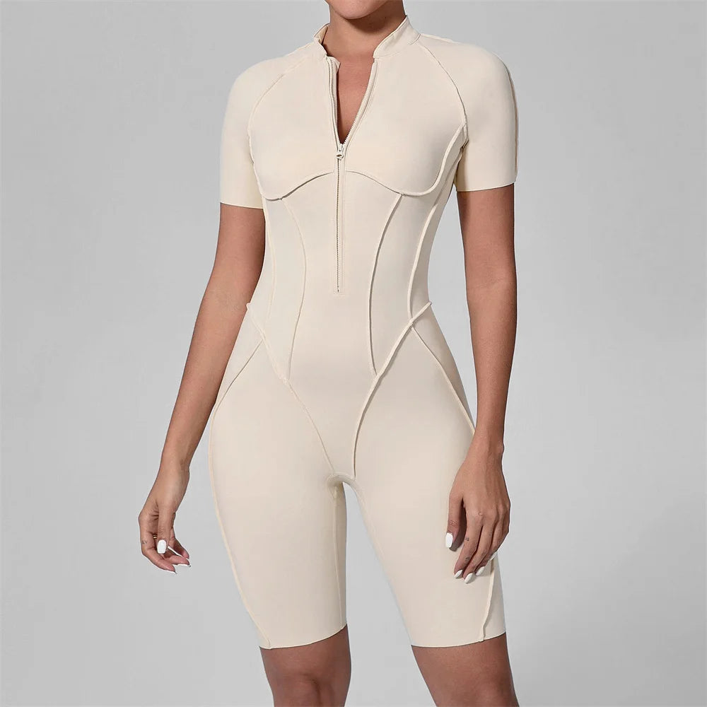 Yoga Set Sports Fitness Hollow Back Skinny Women One-Piece Jumpsuits Workout Legging Clothing Gym Bodysuit  XP83