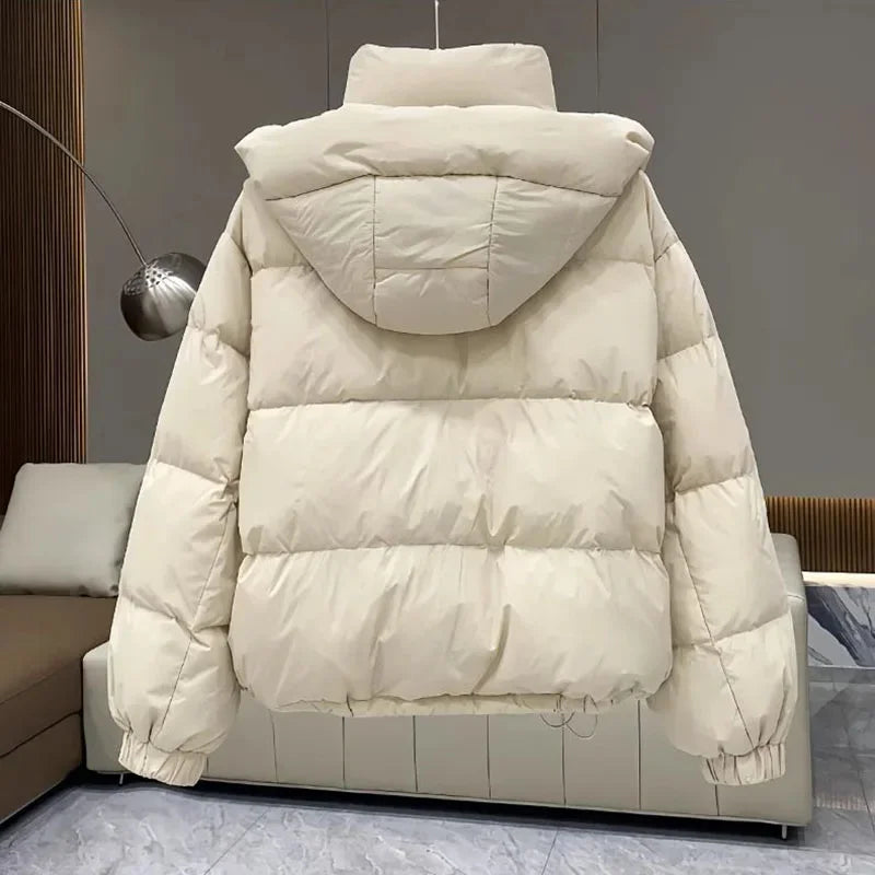 Autumn Winter New Women's Parkas Down Cotton Jacket Hooded Padded Parkas Jackets Warm Thick Coats Female Outerwear Streetwear