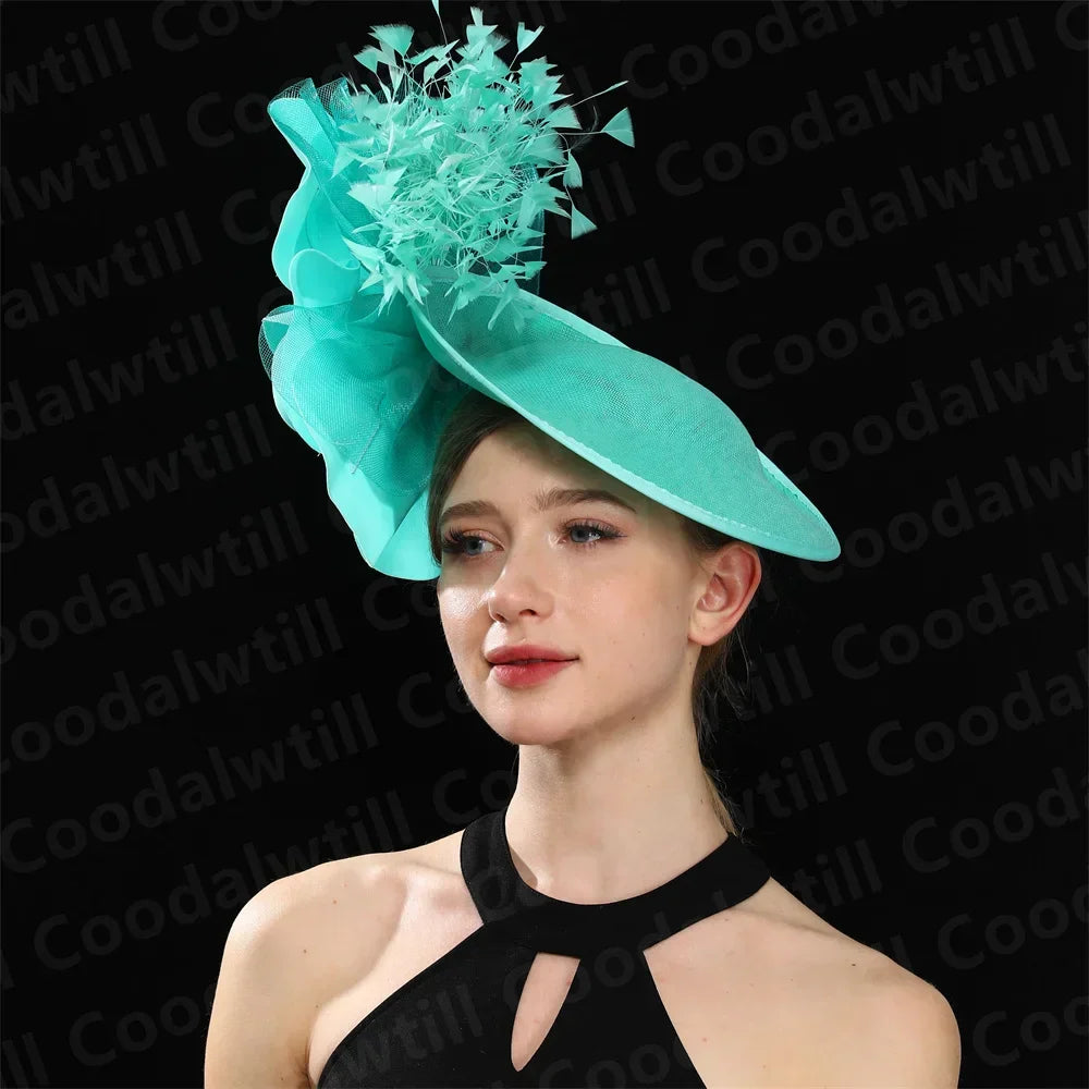 Purple Wedding Fascinator Hat Women Church Cocktail Pillbox Cap Ladies Party Tea Chapeau Cap Headband WomanWedding Millinery