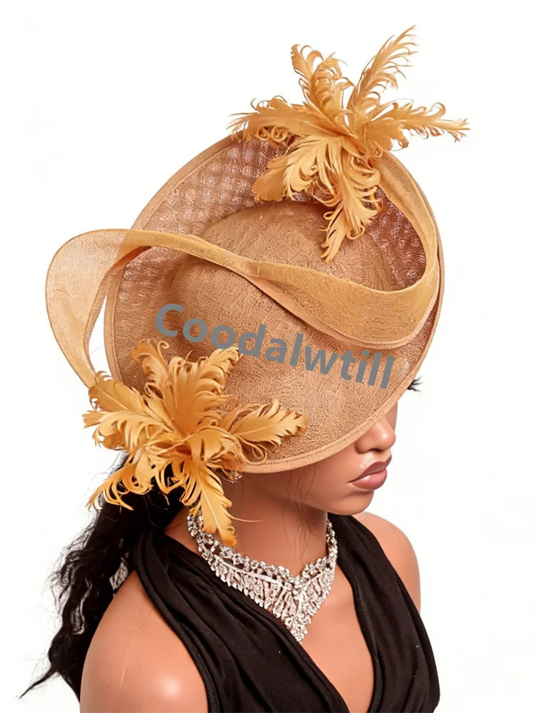 Women's Fascinator Derby Headpiece Feather Fancy Caps