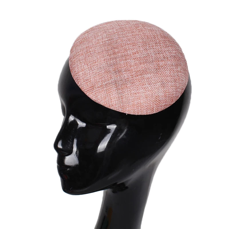 Women's Fascinator Hat With Rose Flower  Elegant Weddings Pillbox Cap Beautiful Luxury Derby Hat Chapeau