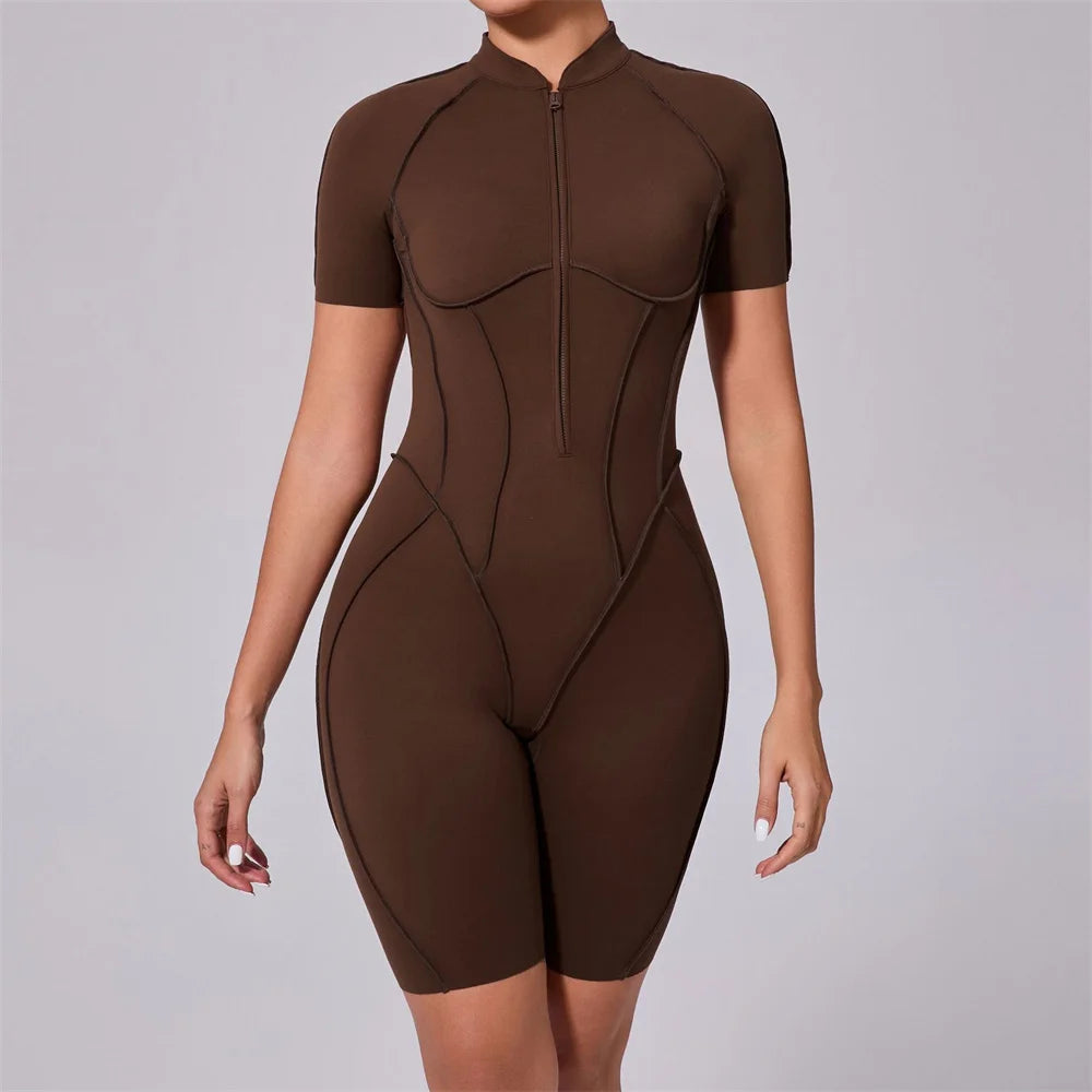 Yoga Set Sports Fitness Hollow Back Skinny Women One-Piece Jumpsuits Workout Legging Clothing Gym Bodysuit  XP83