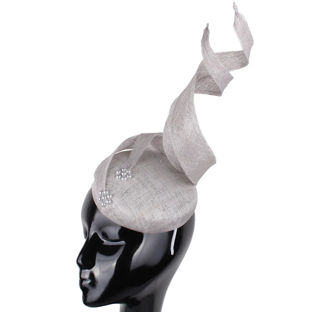 New 4-layer Sinamay Fascinator Millinery Hat Cocktail Occasion Women Party Tea Chapeau Headbands Female Bridal Married Headpiece