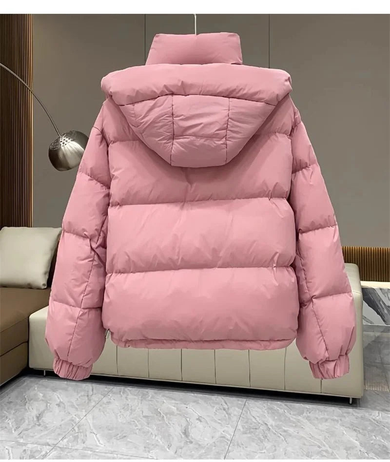 Autumn Winter New Women's Parkas Down Cotton Jacket Hooded Padded Parkas Jackets Warm Thick Coats Female Outerwear Streetwear