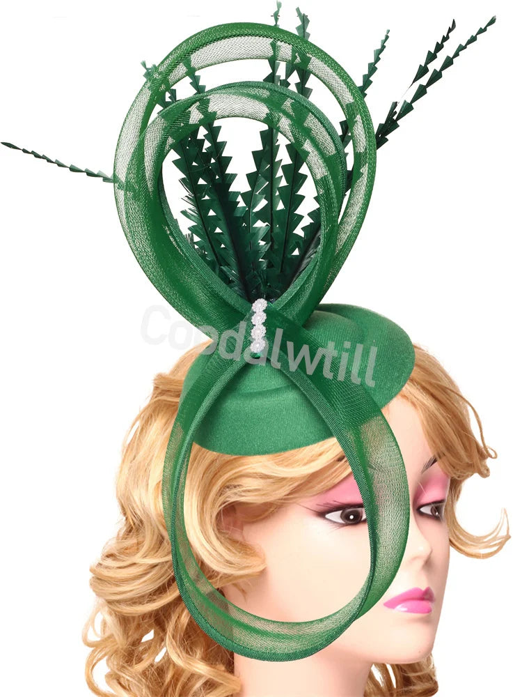 Women Vintage Pillbox Cap Headband Elegant Cocktail Kentucky Headpiece Fascinators