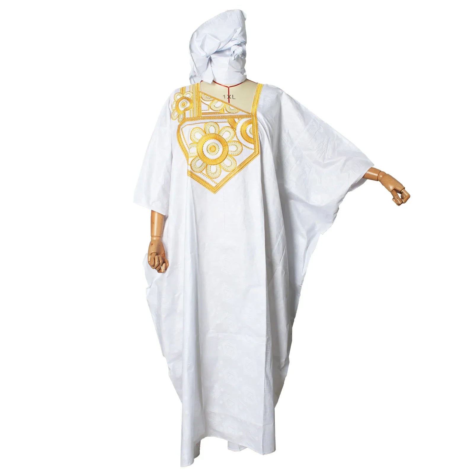 African Attire For Women Bazin Riche Embroidery Plus Size Elegant Party Church Dress